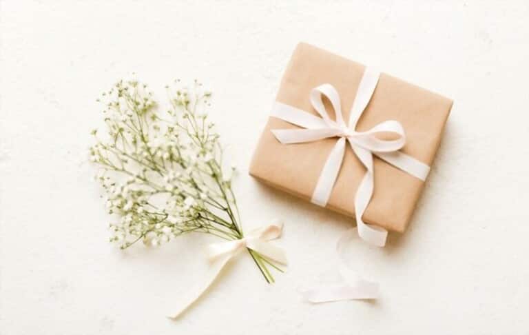 present box, baby flower on the white background present box, baby flower on the white background