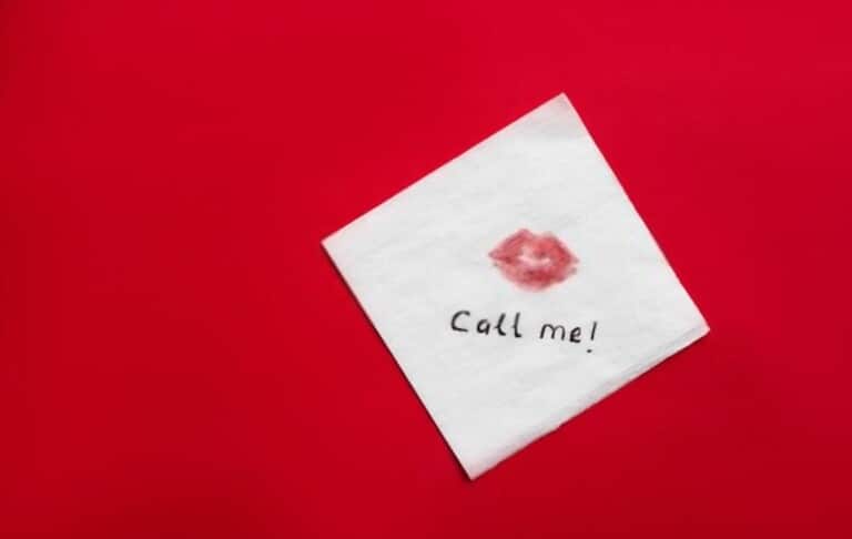 a red kiss in paper napkin a red kiss in paper napkin