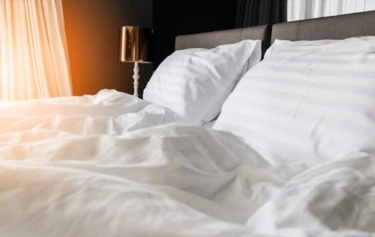 a set of white bedding a set of white bedding