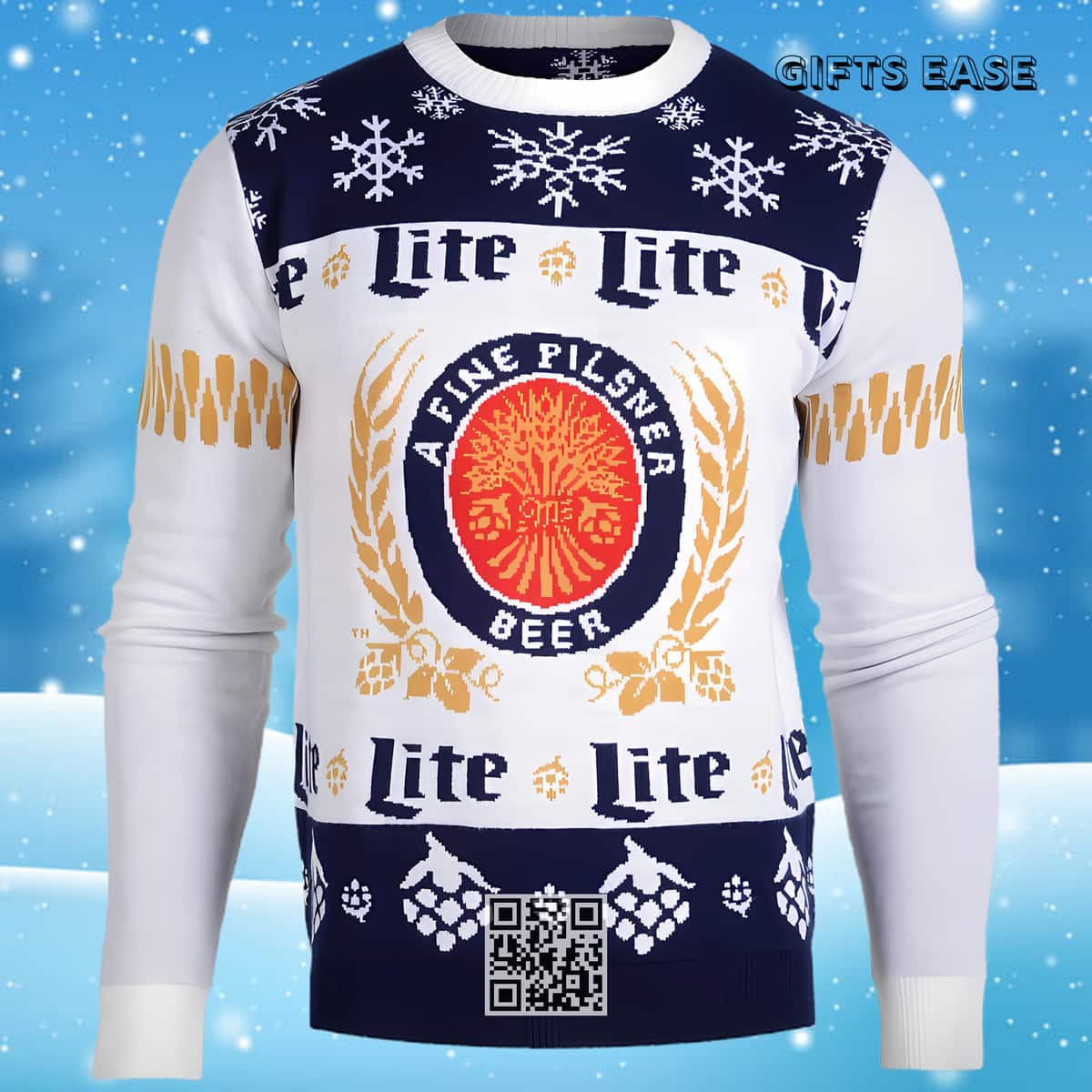 Miller Lite Beer Ugly Christmas Sweater A Fine Pilsner Gift For Daughter From Mom