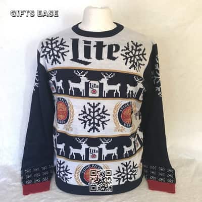 Miller Lite Ugly Christmas Sweater Cool Gift For Beer Lovers