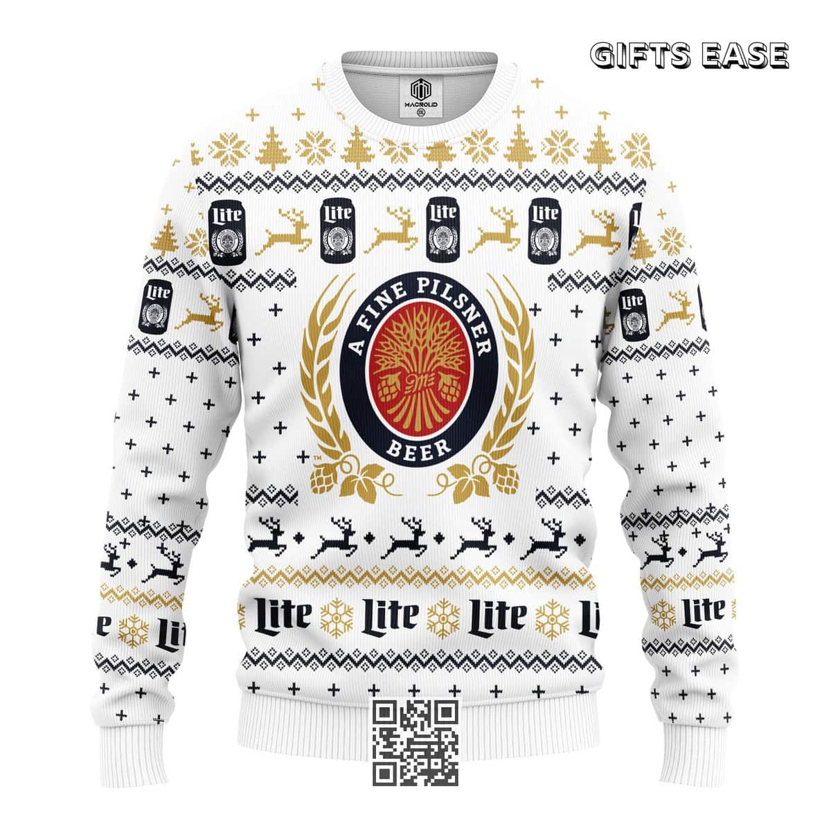 Miller Lite Ugly Christmas Sweater A Fine Pilsner Beer Lovers Gift Miller Lite Ugly Christmas Sweater A Fine Pilsner Beer Lovers Gift