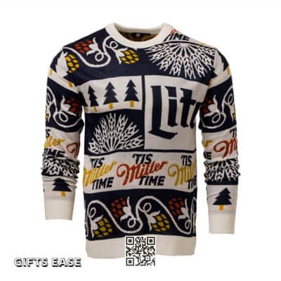 Miller Lite Beer Ugly Christmas Sweater Gift For Him Miller Lite Beer Ugly Christmas Sweater Gift For Him