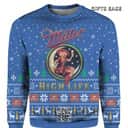 Miller High Life Beer Ugly Christmas Sweater Lady In The Moon Gift For Best Friends