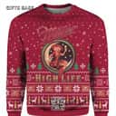 Red Girl In The Moon Miller High Life Beer Ugly Christmas Sweater Gift For Daughter From Mom Red Girl In The Moon Miller High Life Beer Ugly Christmas Sweater Gift For Daughter From Mom