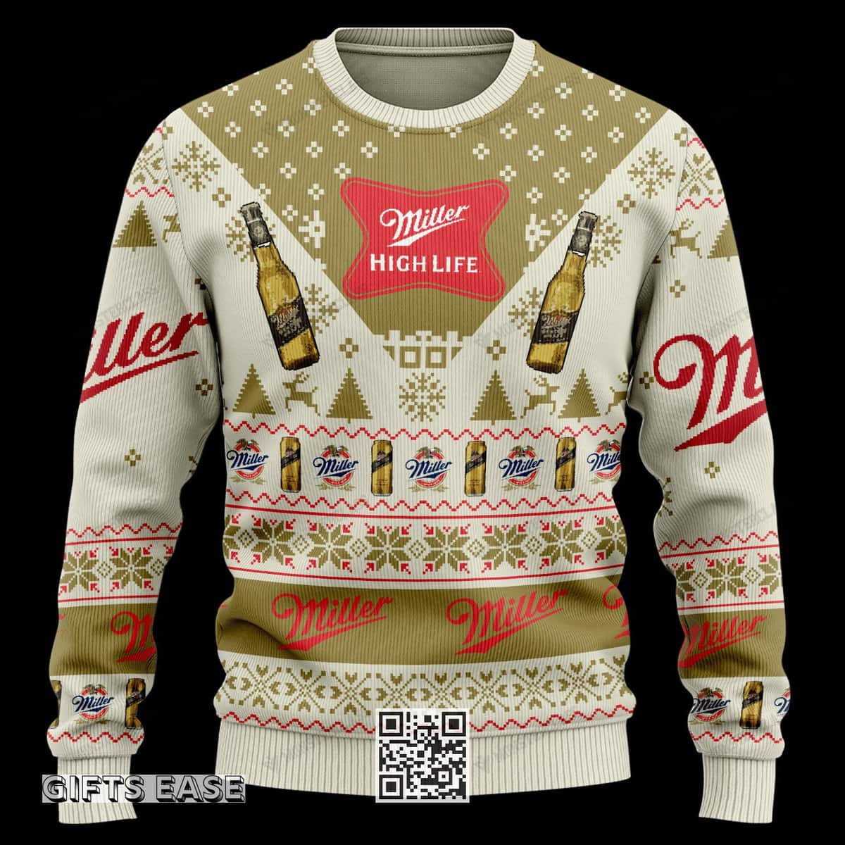 Miller High Life Ugly Christmas Sweater Gift For Mom Miller High Life Ugly Christmas Sweater Gift For Mom