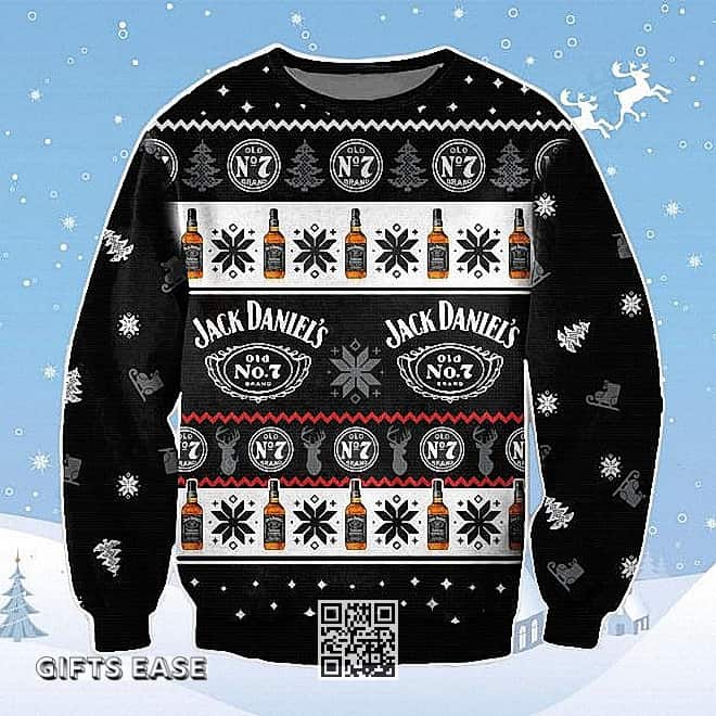 Vintage Jack Daniels Ugly Christmas Sweater Gift For Whiskey Drinkers