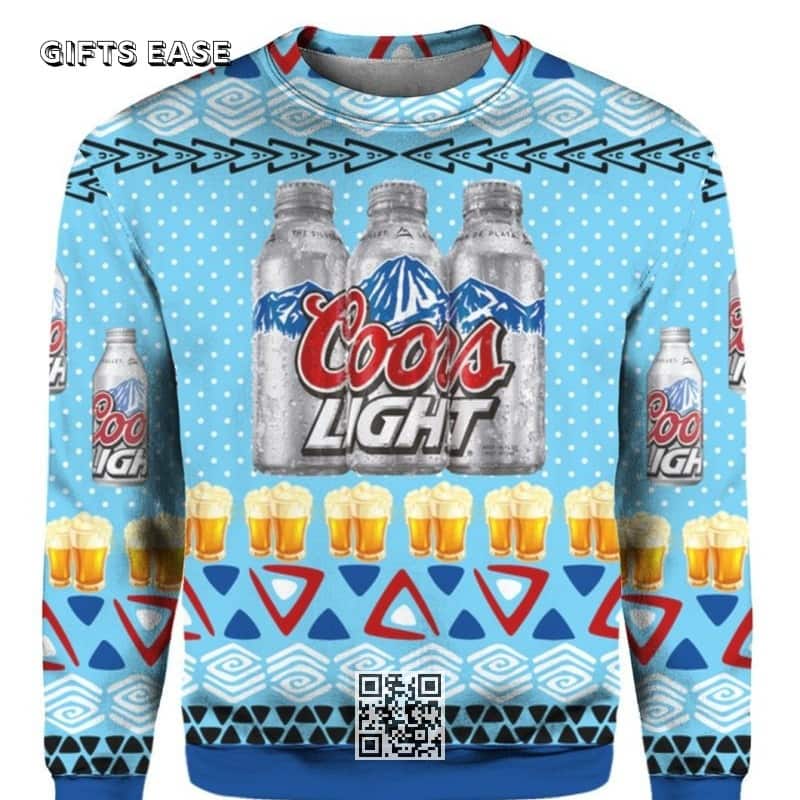 Coors Light Ugly Christmas Sweater Gift For Beer Drinkers Coors Light Ugly Christmas Sweater Gift For Beer Drinkers