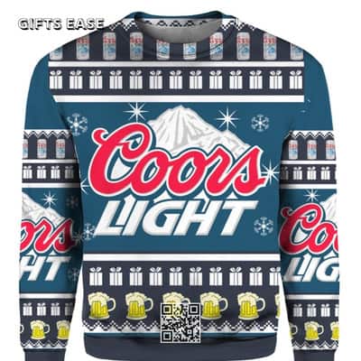 Coors Light Beer Ugly Christmas Sweater Cool Gift For Him