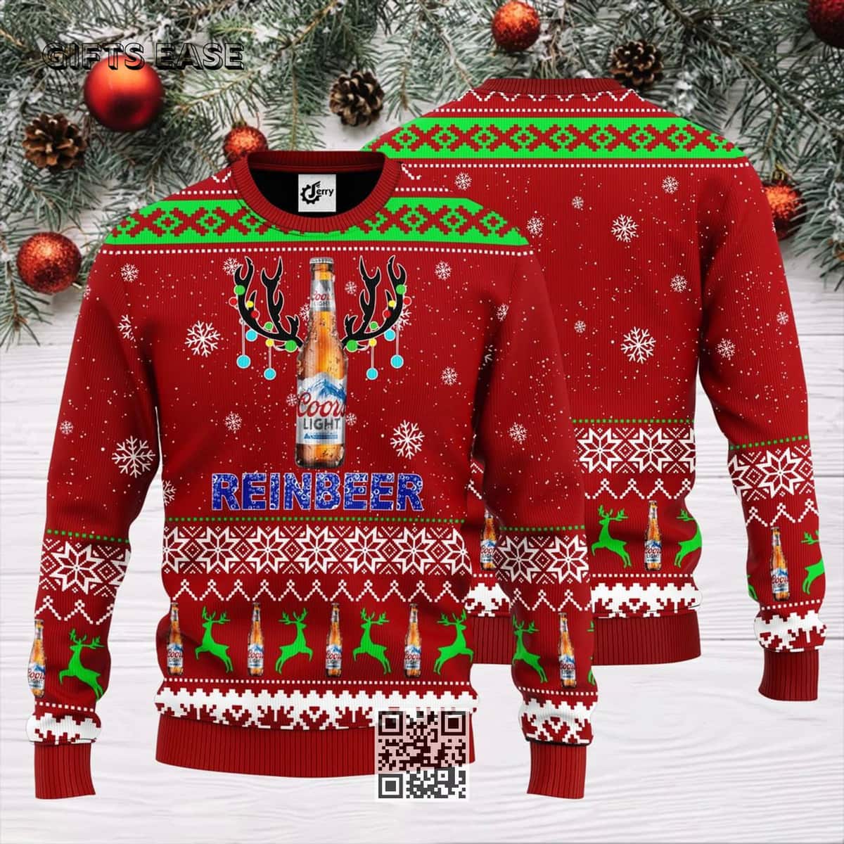 Reinbeer Coors Light Beer Ugly Christmas Sweater Gift For Daughter From Mom Reinbeer Coors Light Beer Ugly Christmas Sweater Gift For Daughter From Mom
