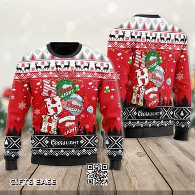 Funny Coors Light Ugly Christmas Sweater Ho Ho Ho Christmas Theme Beer Lovers Gift Funny Coors Light Ugly Christmas Sweater Ho Ho Ho Christmas Theme Beer Lovers Gift