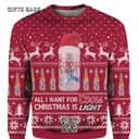 Red And White All I Want For Christmas Is Coors Light Beer Ugly Christmas Sweater Birthday Gift For Sister Red And White All I Want For Christmas Is Coors Light Beer Ugly Christmas Sweater Birthday Gift For Sister