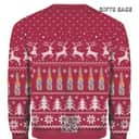 Red And White All I Want For Christmas Is Coors Light Beer Ugly Christmas Sweater Birthday Gift For Sister