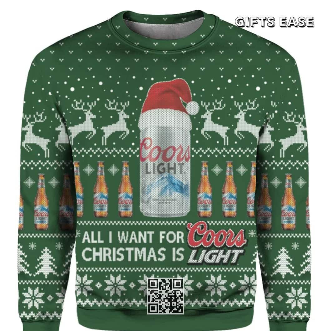 All I Want For Christmas Is Coors Light Beer Ugly Christmas Sweater Gift For Daughter From Mom All I Want For Christmas Is Coors Light Beer Ugly Christmas Sweater Gift For Daughter From Mom