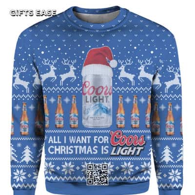Royal All I Want For Christmas Is Coors Light Beer Ugly Christmas Sweater Gift For Daughter From Mom Royal All I Want For Christmas Is Coors Light Beer Ugly Christmas Sweater Gift For Daughter From Mom