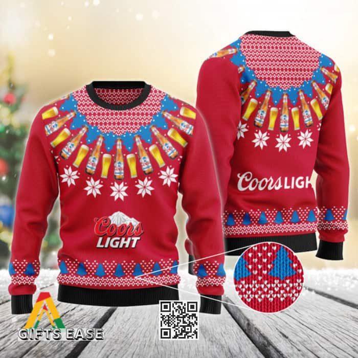 Coors Light Beer Ugly Christmas Sweater Cool Gift For Girlfriend Coors Light Beer Ugly Christmas Sweater Cool Gift For Girlfriend