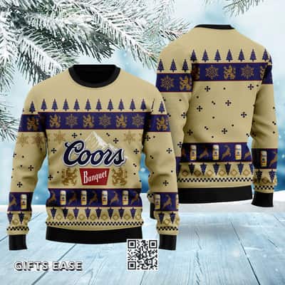 Coors Banquet Beer Ugly Christmas Sweater Gift For Dad Coors Banquet Beer Ugly Christmas Sweater Gift For Dad