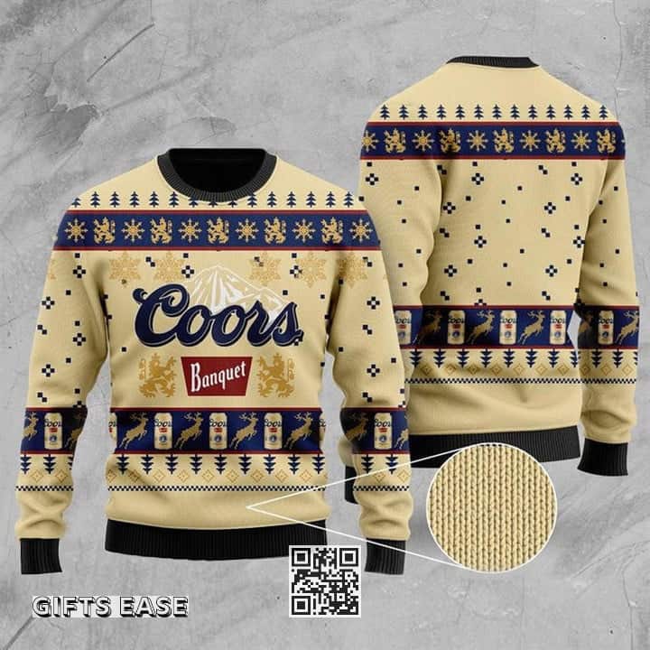 Coors Banquet Beer Ugly Christmas Sweater Xmas Gift For Him Coors Banquet Beer Ugly Christmas Sweater Xmas Gift For Him