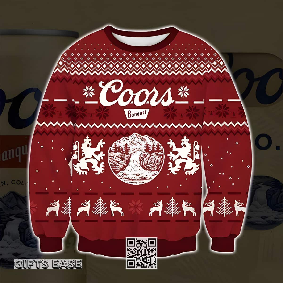 Coors Banquet Beer Ugly Christmas Sweater Gift For Her Coors Banquet Beer Ugly Christmas Sweater Gift For Her
