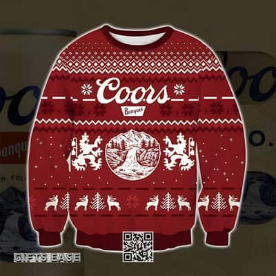 Coors Banquet Beer Ugly Christmas Sweater Gift For Her Coors Banquet Beer Ugly Christmas Sweater Gift For Her