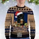 Black Cat All I Want For Christmas Is Coors Banquet Ugly Christmas Sweater Gift For Beer Lovers
