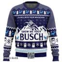 To Hell With Your Mountains Busch Beer Ugly Christmas Sweater Gift For Son From Dad
