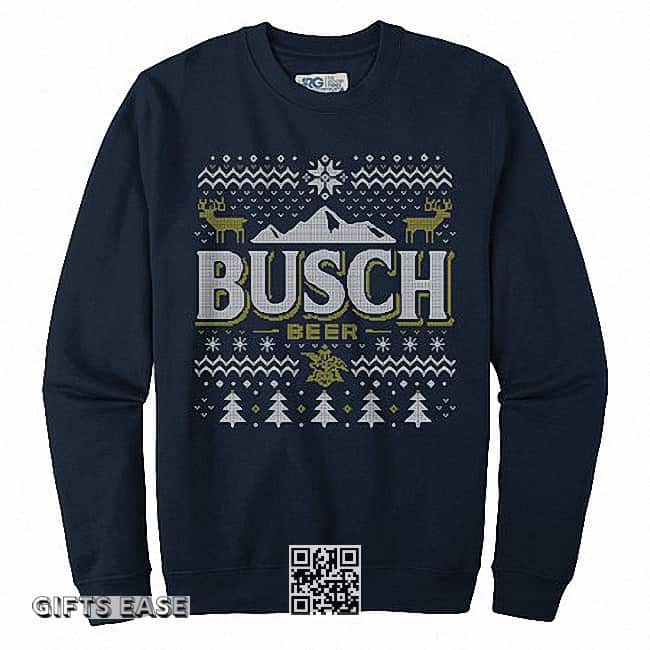 Busch Beer Ugly Christmas Sweater Gift For Daughter From Dad Busch Beer Ugly Christmas Sweater Gift For Daughter From Dad