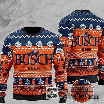 Busch Beer Ugly Christmas Sweater Gift For Son From Father