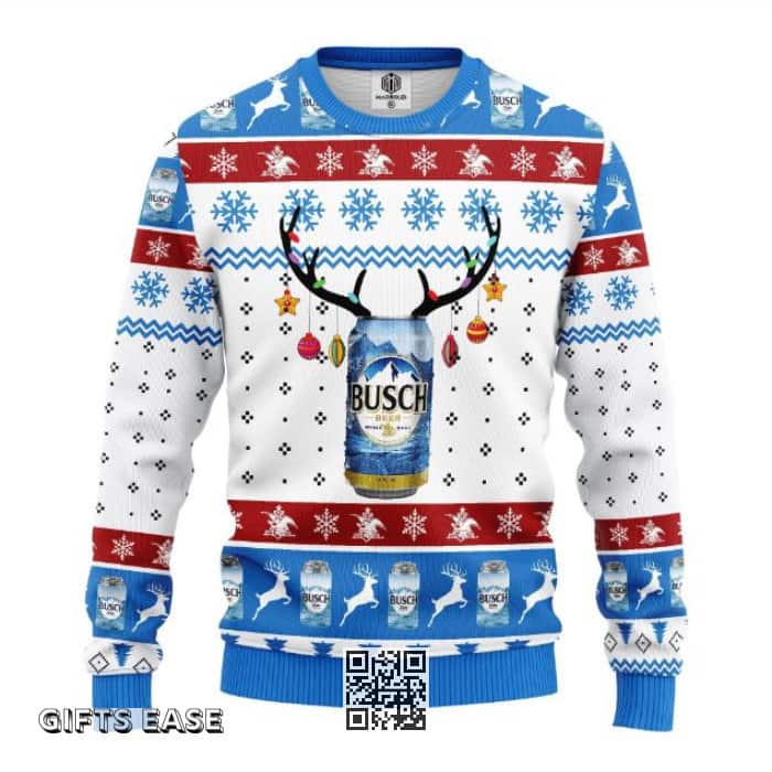 Busch Ugly Christmas Sweater Reindeer Beer Gift For Best Friends Busch Ugly Christmas Sweater Reindeer Beer Gift For Best Friends