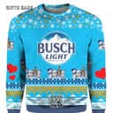 Busch Light Beer Ugly Christmas Sweater Gift For Best Friends Busch Light Beer Ugly Christmas Sweater Gift For Best Friends