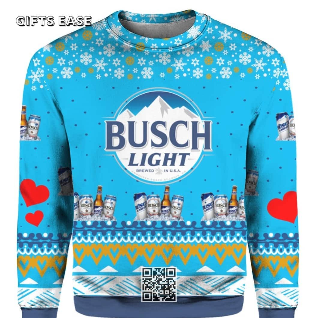 Busch Light Beer Ugly Christmas Sweater Gift For Best Friends Busch Light Beer Ugly Christmas Sweater Gift For Best Friends