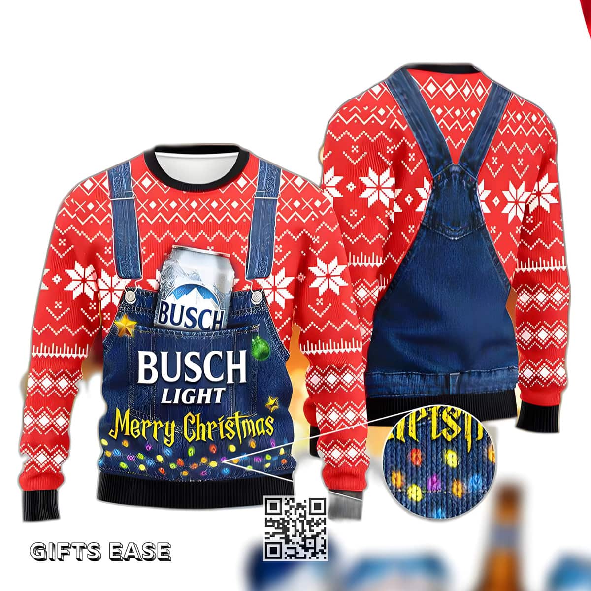 Merry Christmas Busch Light Beer Ugly Christmas Sweater Beer Lovers Gift Merry Christmas Busch Light Beer Ugly Christmas Sweater Beer Lovers Gift
