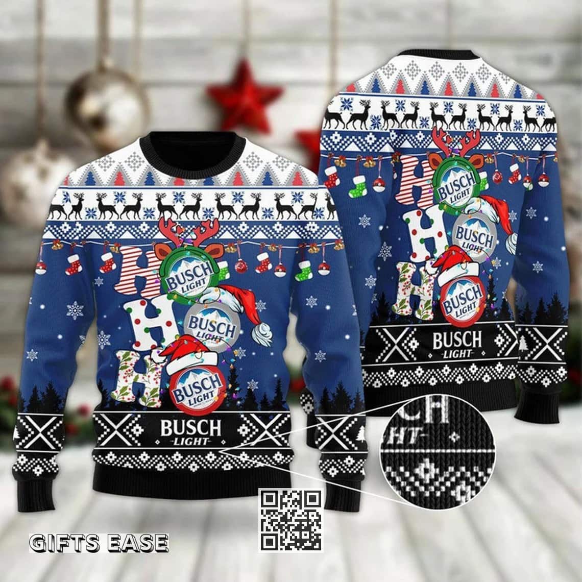 Cool Busch Light Ugly Christmas Sweater HoHoHo Gift For Beer Lovers Cool Busch Light Ugly Christmas Sweater HoHoHo Gift For Beer Lovers