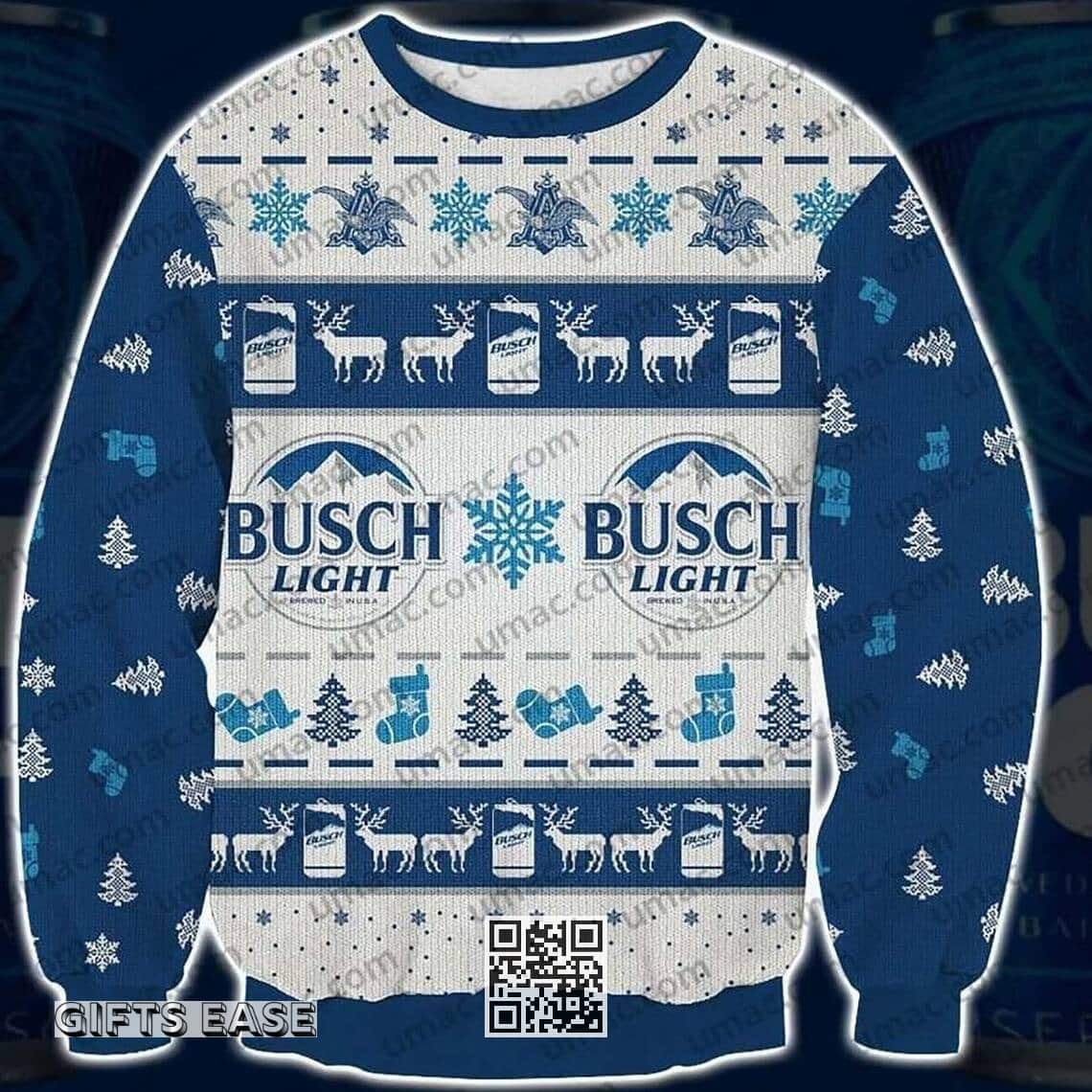 Classic Busch Light Beer Ugly Christmas Sweater Gift For Best Friends Classic Busch Light Beer Ugly Christmas Sweater Gift For Best Friends