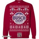 Red Busch Light Beer Ugly Christmas Sweater Gift For Son From Father Red Busch Light Beer Ugly Christmas Sweater Gift For Son From Father