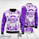 Busch Light Beer Ugly Christmas Sweater Cool Purple Snow Busch Light Beer Ugly Christmas Sweater Cool Purple Snow