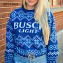 Busch Light Ugly Christmas Sweater Gift For Beer Lovers