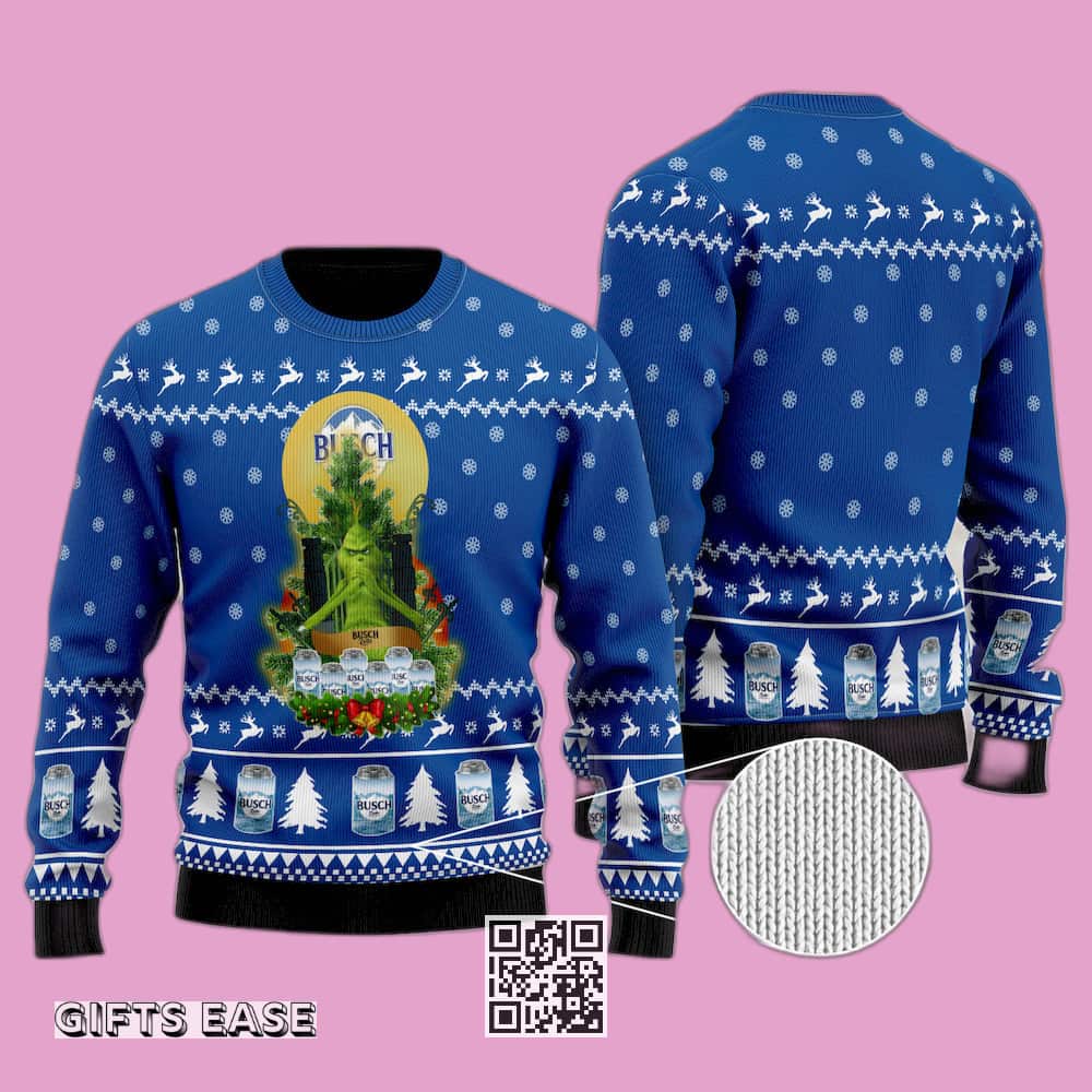 Funny Grinch Loves Busch Latte Ugly Christmas Sweater Gift For Best Friends Funny Grinch Loves Busch Latte Ugly Christmas Sweater Gift For Best Friends