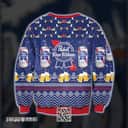 Pabst Blue Ribbon Beer Ugly Christmas Sweater Gift For Daughter From Mom