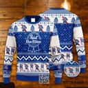 Pabst Blue Ribbon Ugly Christmas Sweater Birthday Gift For Family