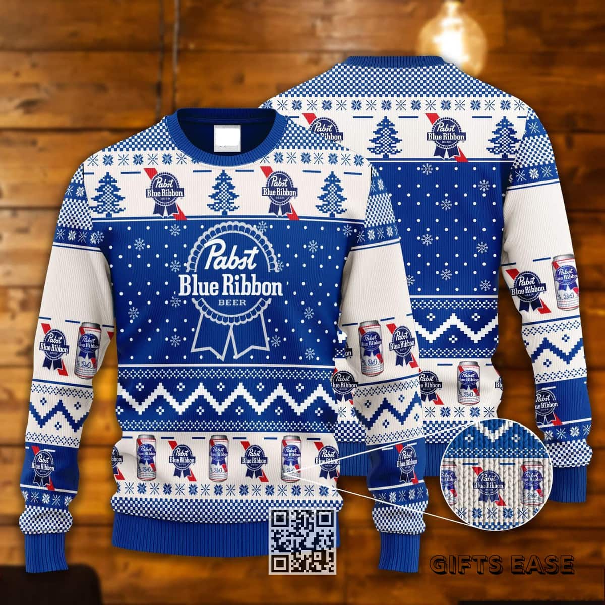 Pabst Blue Ribbon Ugly Christmas Sweater Birthday Gift For Family Pabst Blue Ribbon Ugly Christmas Sweater Birthday Gift For Family