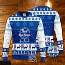Pabst Blue Ribbon Ugly Christmas Sweater Perfect Gift For Beer Lovers