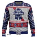 Vintage Pabst Blue Ribbon Beer Ugly Christmas Sweater Gift For Friends