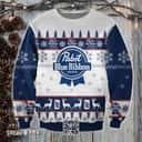 Pabst Blue Ribbon Beer Ugly Christmas Sweater Gift For Son From Father Pabst Blue Ribbon Beer Ugly Christmas Sweater Gift For Son From Father