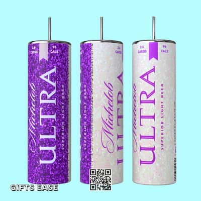 Purple Michelob ULTRA Beer Tumbler Birthday Gift For Sister