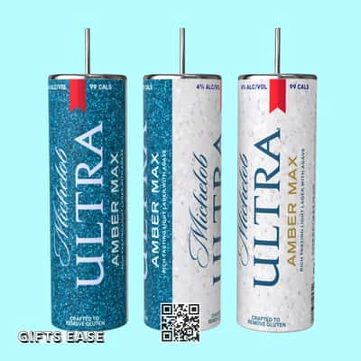 Michelob ULTRA Tumbler Amber Max Rich Tasting Light Lager With Agave Gift For Beer Lovers