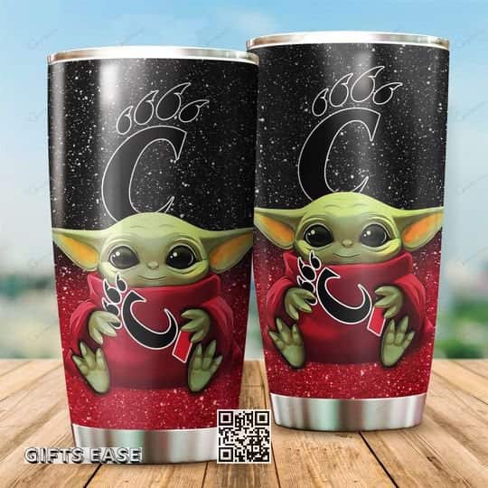 NCAA Cincinnati Bearcats Baby Yoda Star Wars Tumbler Cool Gift For Football Players NCAA Cincinnati Bearcats Baby Yoda Star Wars Tumbler Cool Gift For Football Players