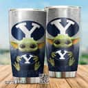 BYU Cougars Baby Yoda Tumbler Birthday Gift For Football Fans BYU Cougars Baby Yoda Tumbler Birthday Gift For Football Fans