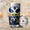 BYU Cougars Baby Yoda Tumbler Birthday Gift For Football Fans BYU Cougars Baby Yoda Tumbler Birthday Gift For Football Fans