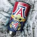 Arizona Wildcats Baby Yoda Star Wars Tumbler Gift For Football Players